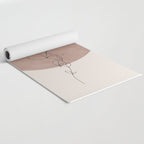 Sun and Flowers Line Art Yoga Mat Gallery Image 2