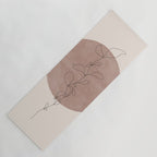 Sun and Flowers Line Art Yoga Mat Gallery Image 1
