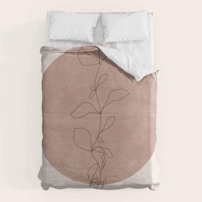 Sun and Flowers Line Art Duvet Cover Gallery Image 6
