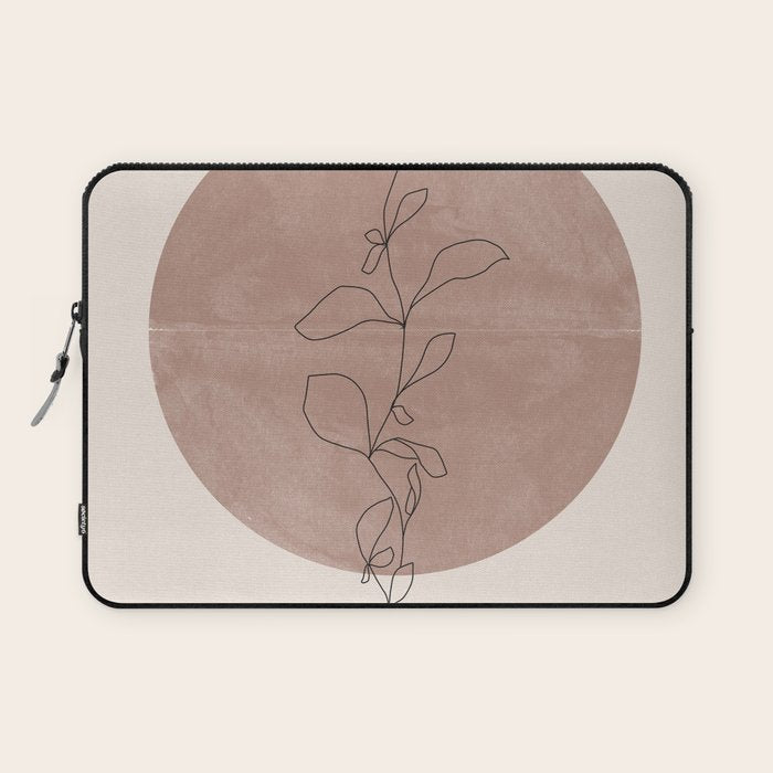 Sun and Flowers Line Art Laptop Sleeve Gallery Image 1