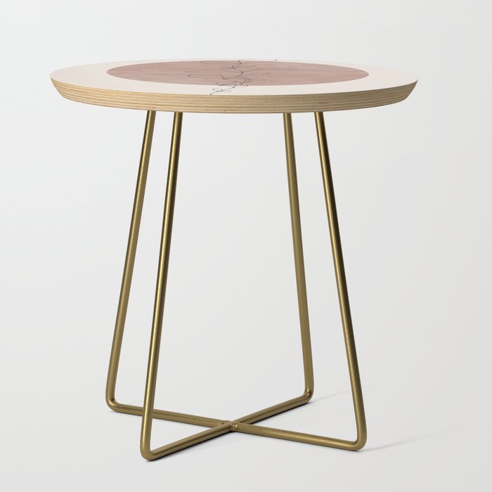Sun and Flowers Line Art Side Table Gallery Image 1