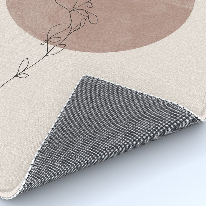 Sun and Flowers Line Art Rug Gallery Image 4