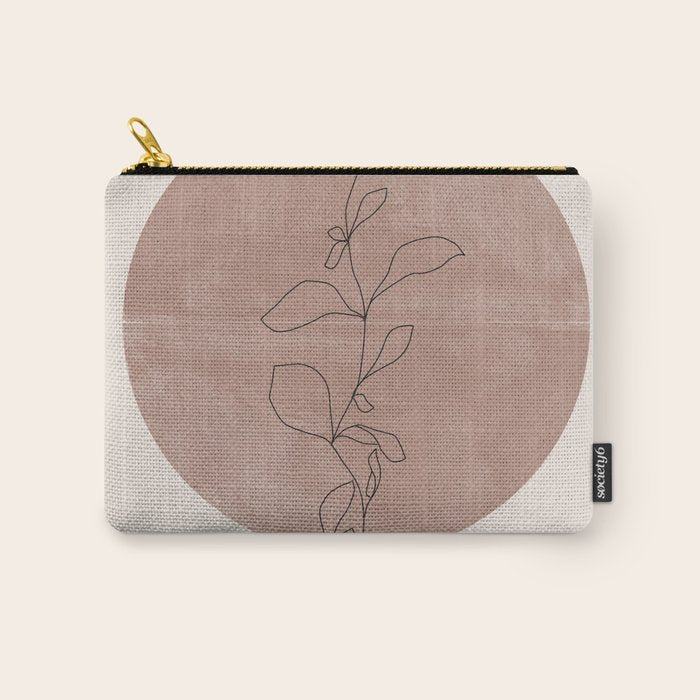 Sun and Flowers Line Art Carry All Pouch Gallery Image 1