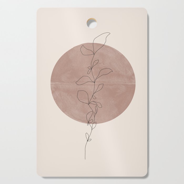 Sun and Flowers Line Art Cutting Board Gallery Image 1
