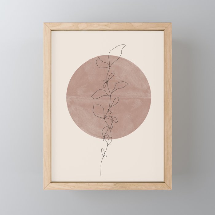 Sun and Flowers Line Art Mini Art Print Gallery Image 1