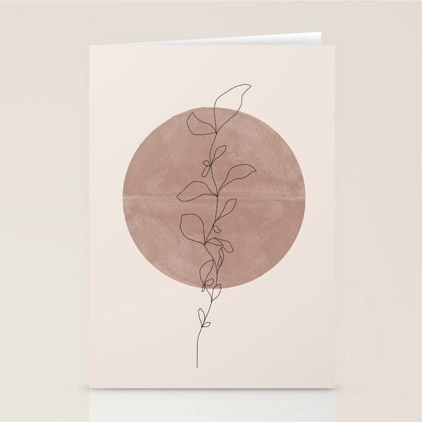 Sun and Flowers Line Art Stationery Card Gallery Image 2