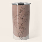 Sun and Flowers Line Art Travel Mug Gallery Image 1