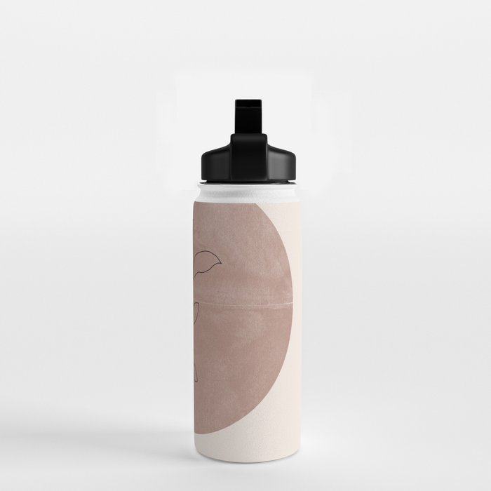 Sun and Flowers Line Art Water Bottle Gallery Image 2