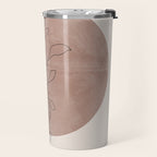 Sun and Flowers Line Art Travel Mug Gallery Image 2