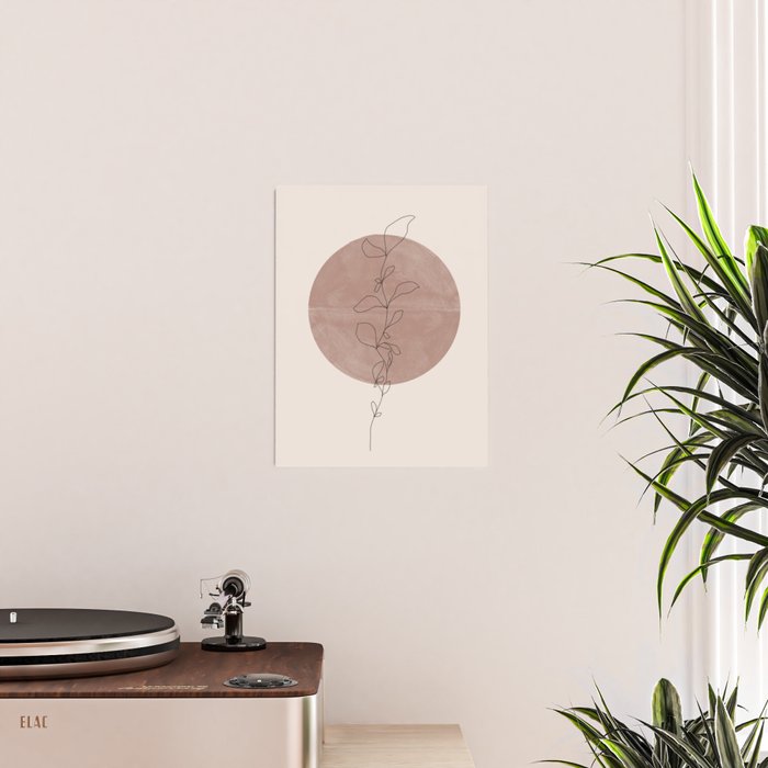 Sun and Flowers Line Art Poster Gallery Image 2