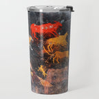 Cave Art Lascaux Deer Hunt Travel Mug Gallery Image 2