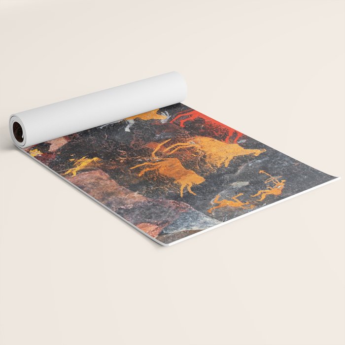 Cave Art Lascaux Deer Hunt Yoga Mat Gallery Image 2