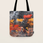 Cave Art Lascaux Deer Hunt Tote Bag Gallery Image 1