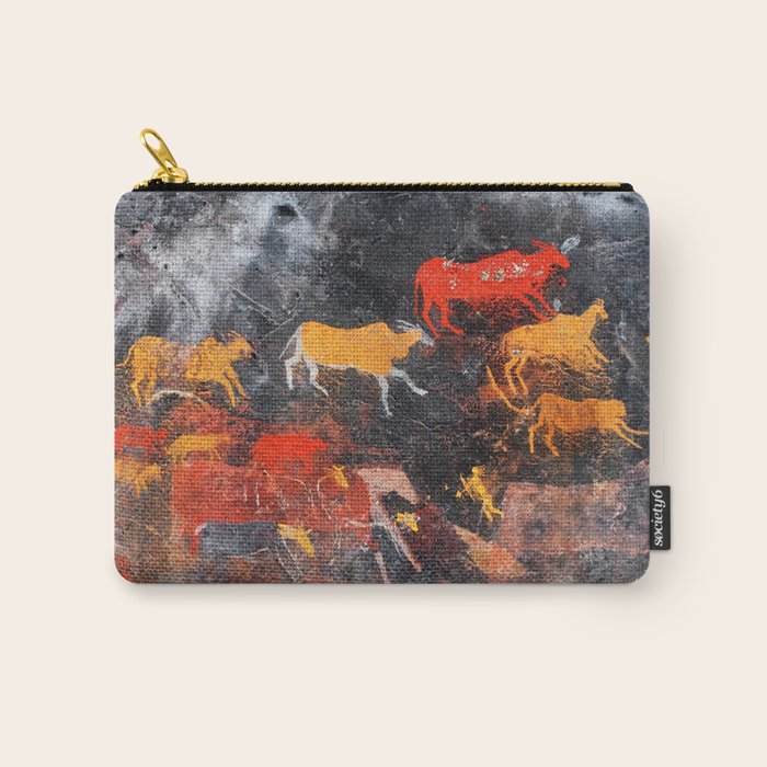 Cave Art Lascaux Deer Hunt Carry All Pouch Gallery Image 1