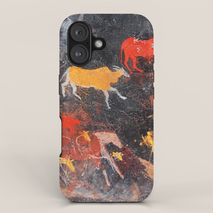 Cave Art Lascaux Deer Hunt iPhone Case Gallery Image 1
