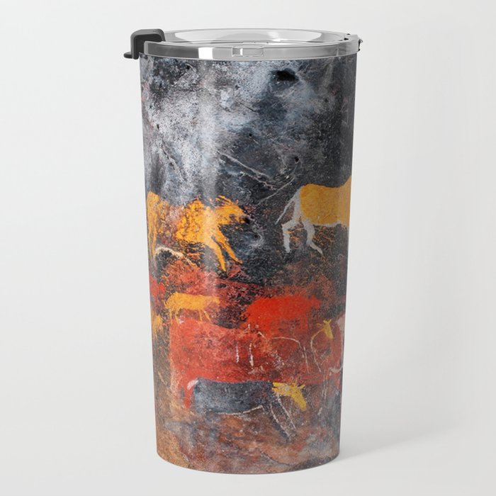 Cave Art Lascaux Deer Hunt Travel Mug Gallery Image 3