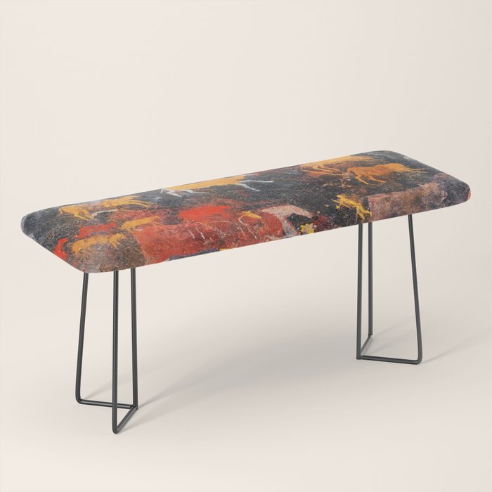 Cave Art Lascaux Deer Hunt Bench Gallery Image 1