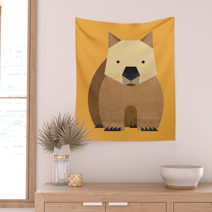 Whimsy Wombat Wall Tapestry Gallery Image 2