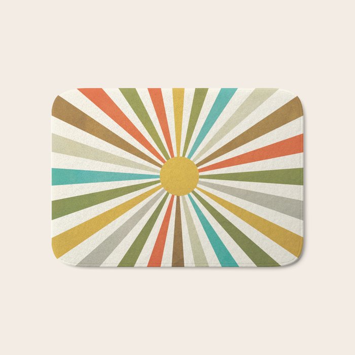 Sun Retro Art IV Bath Mat Gallery Image 1