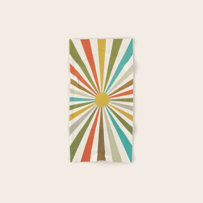 Sun Retro Art IV Bath Towel Gallery Image 1