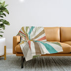 Sun Retro Art IV Throw Blanket Gallery Image 1