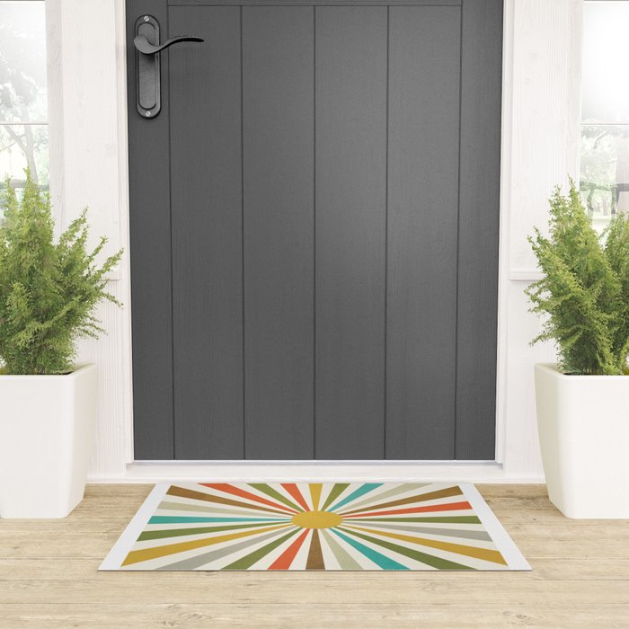 Sun Retro Art IV Welcome Mat Gallery Image 3