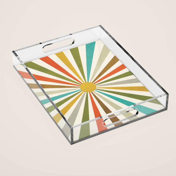 Sun Retro Art IV Acrylic Tray Gallery Image 1