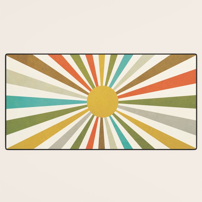Sun Retro Art IV Desk Mat Gallery Image 3