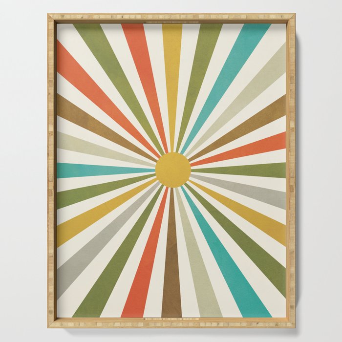 Sun Retro Art IV Serving Tray Gallery Image 1