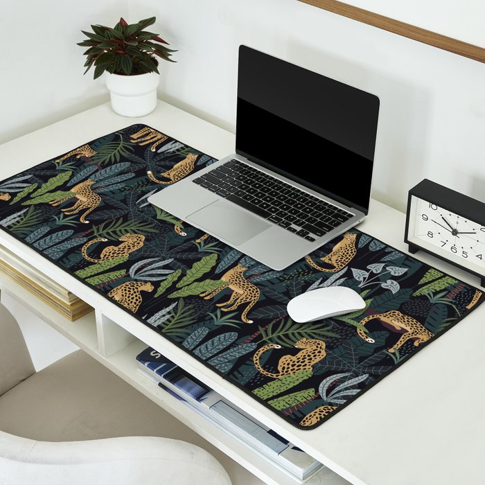 Wild Cheetah Prints Desk Mat Gallery Image 2