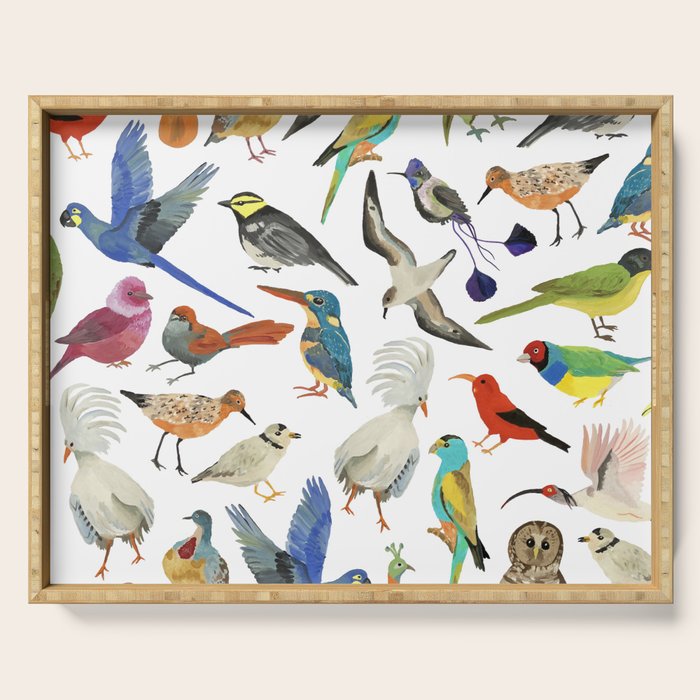 Endangered Birds Around the World Serving Tray Gallery Image 1