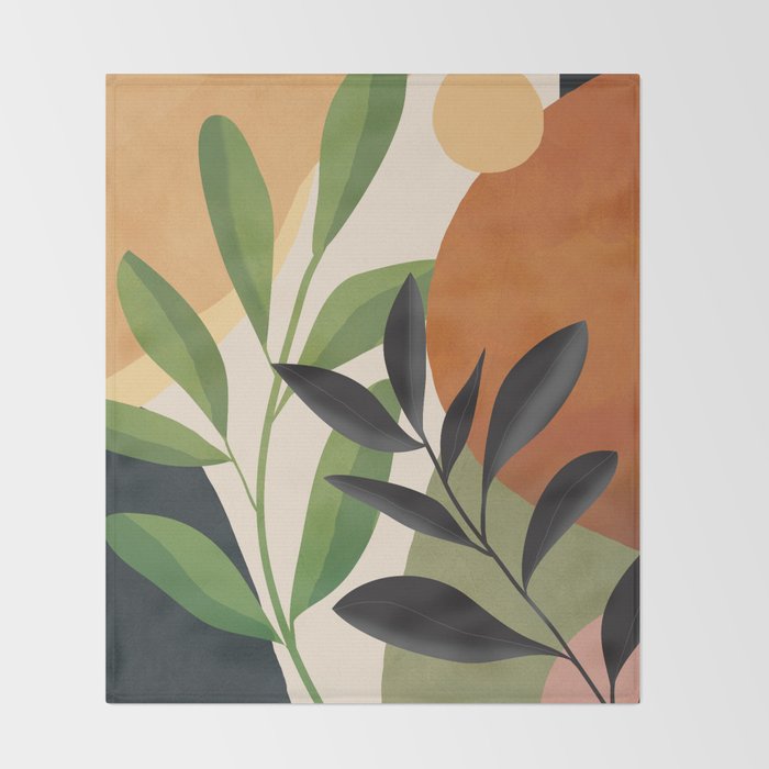 Abstract Sun Rays on the Branches 01 Throw Blanket Gallery Image 2
