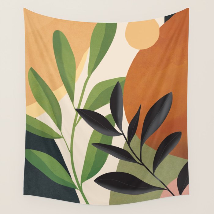Abstract Sun Rays on the Branches 01 Wall Tapestry Gallery Image 1