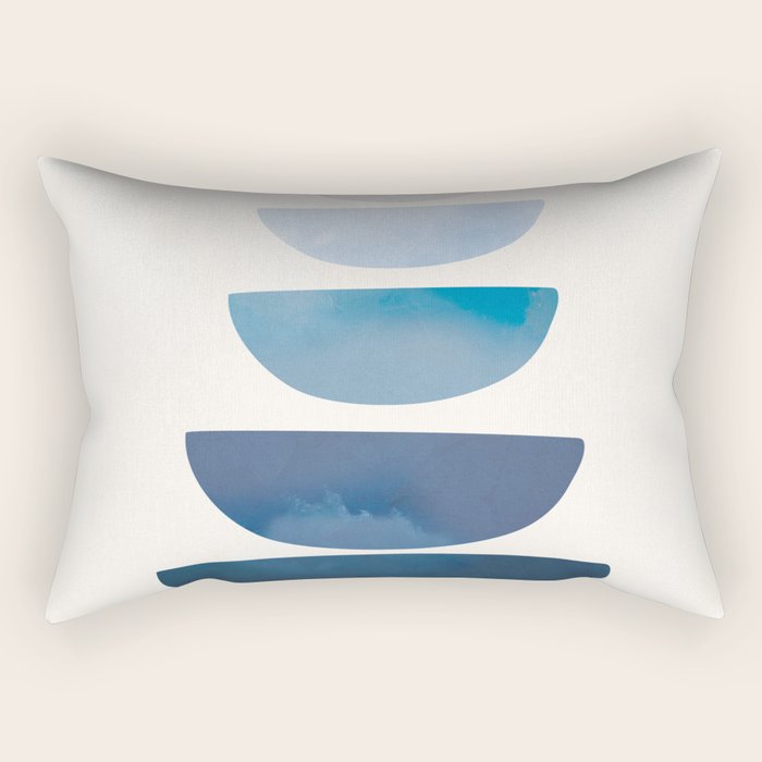 Blue Stack 02 Rectangular Pillow Gallery Image 1