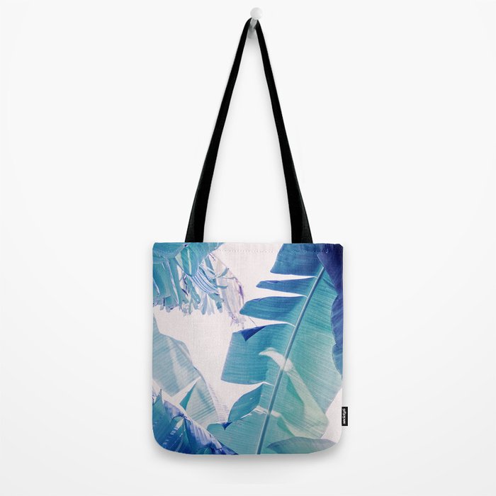 Banana Leaf Blue Tote Bag Gallery Image 2