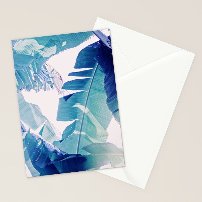 Banana Leaf Blue Stationery Card Gallery Image 2