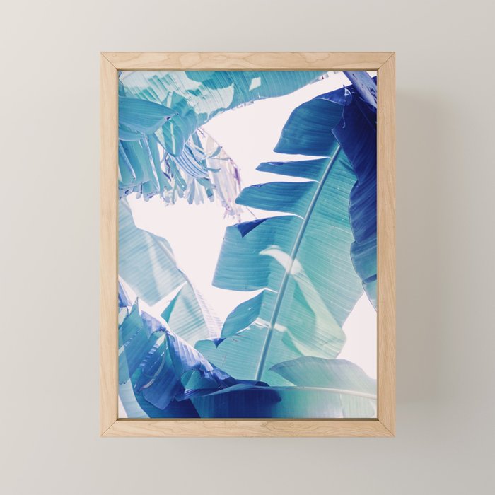 Banana Leaf Blue Mini Art Print Gallery Image 1