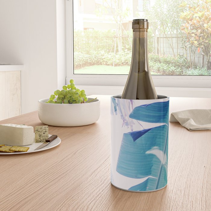 Banana Leaf Blue Wine Chiller Gallery Image 4