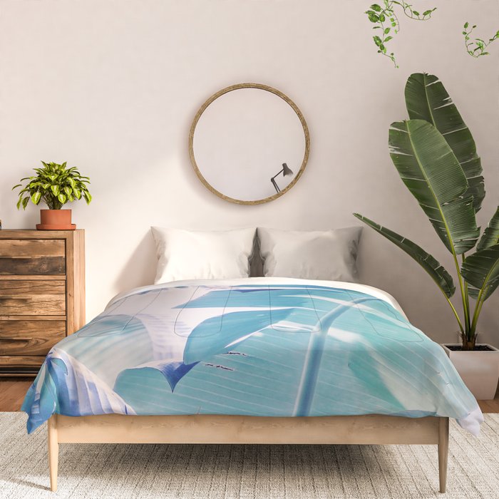 Banana Leaf Blue Comforter Gallery Image 3
