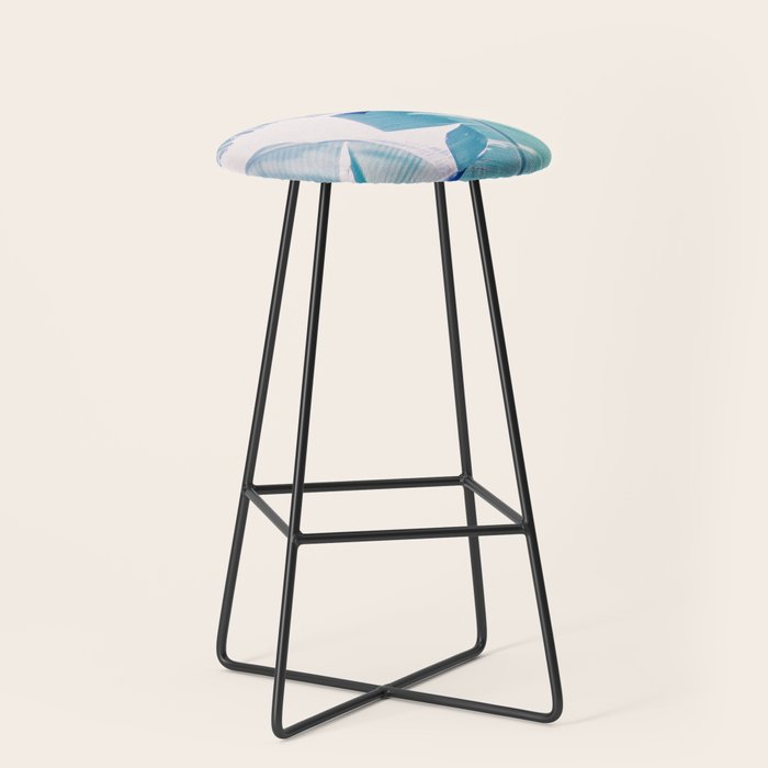 Banana Leaf Blue Stool Gallery Image 1