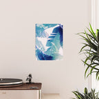 Banana Leaf Blue Poster Gallery Image 2