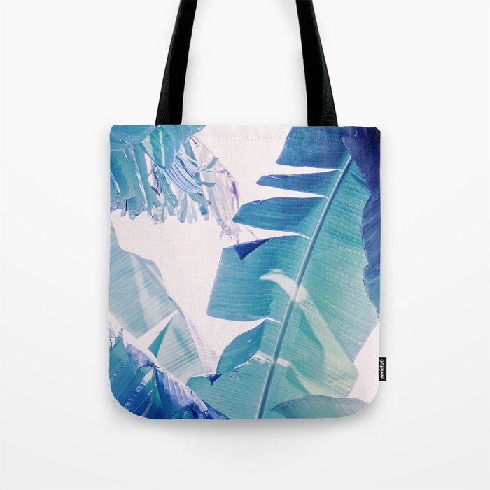 Banana Leaf Blue Tote Bag Gallery Image 1