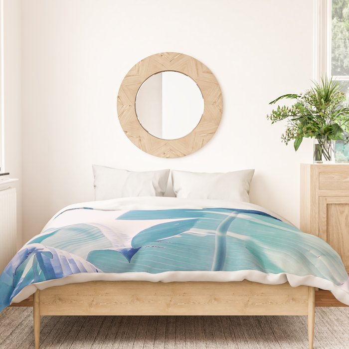 Banana Leaf Blue Duvet Cover Gallery Image 3