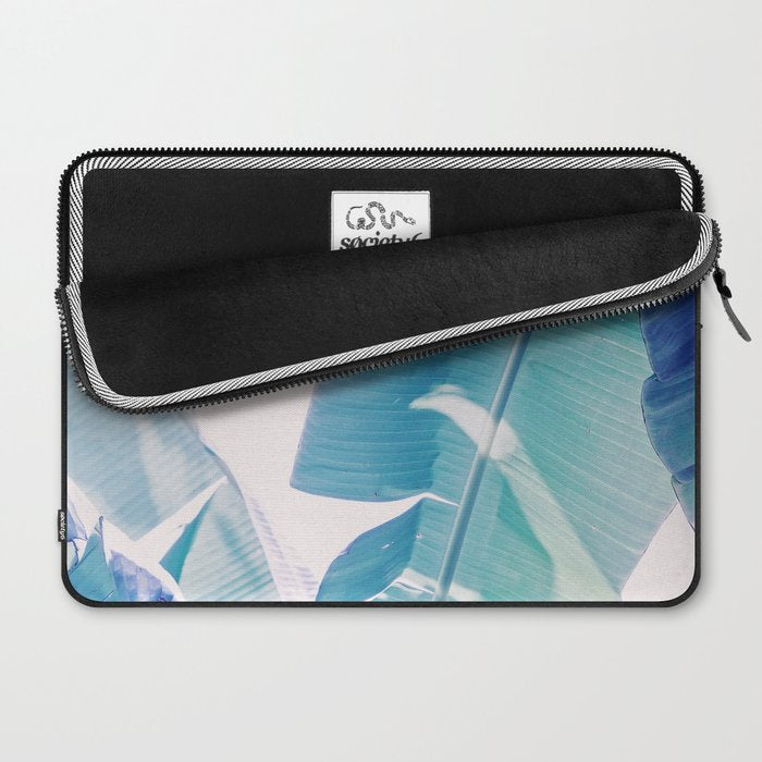 Banana Leaf Blue Laptop Sleeve Gallery Image 2