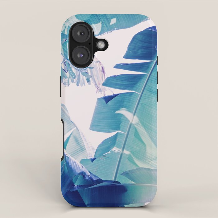 Banana Leaf Blue iPhone Case Gallery Image 1