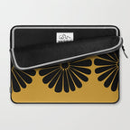 Retro Daisy Abstract VIII Golden Yellow Bold Floral Laptop Sleeve Gallery Image 2