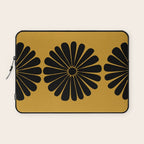 Retro Daisy Abstract VIII Golden Yellow Bold Floral Laptop Sleeve Gallery Image 1