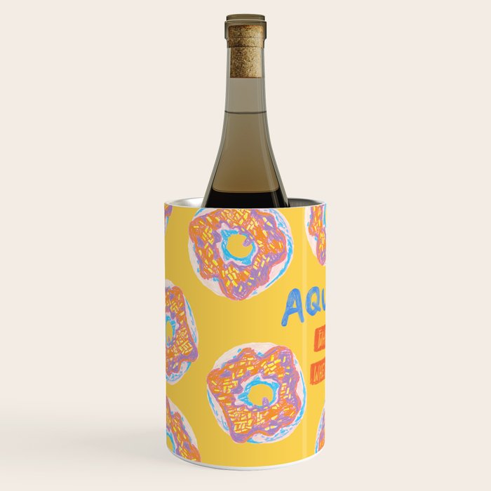 Aquarius Confidence in Buttercup Yellow | Zodiac Series Wine Chiller Gallery Image 2