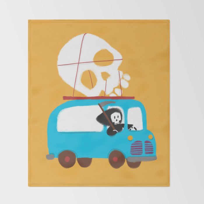 Death on wheels Throw Blanket Gallery Image 2