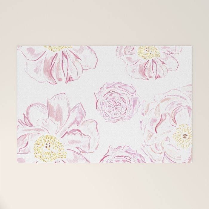 Abstract Flowers #society6 #buyart Welcome Mat Gallery Image 1